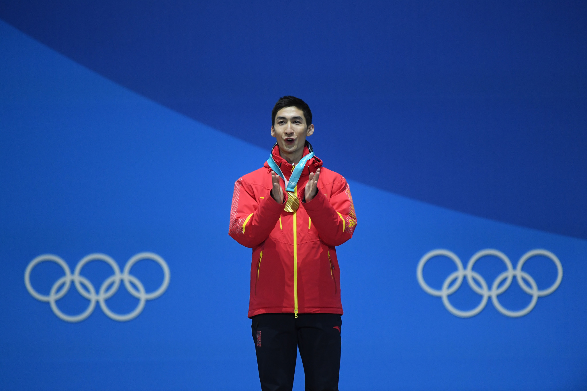 Wu Dajing collected China's only gold medal at the 2018 Winter Olympic Games in Pyeongchang ©Getty Images