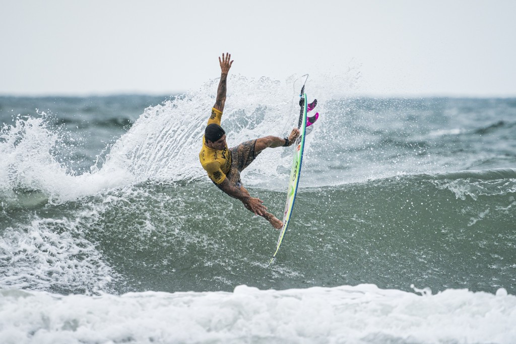 Brazil's Gabriel Medina has earned a place in one of the main event semi-finals ©ISA