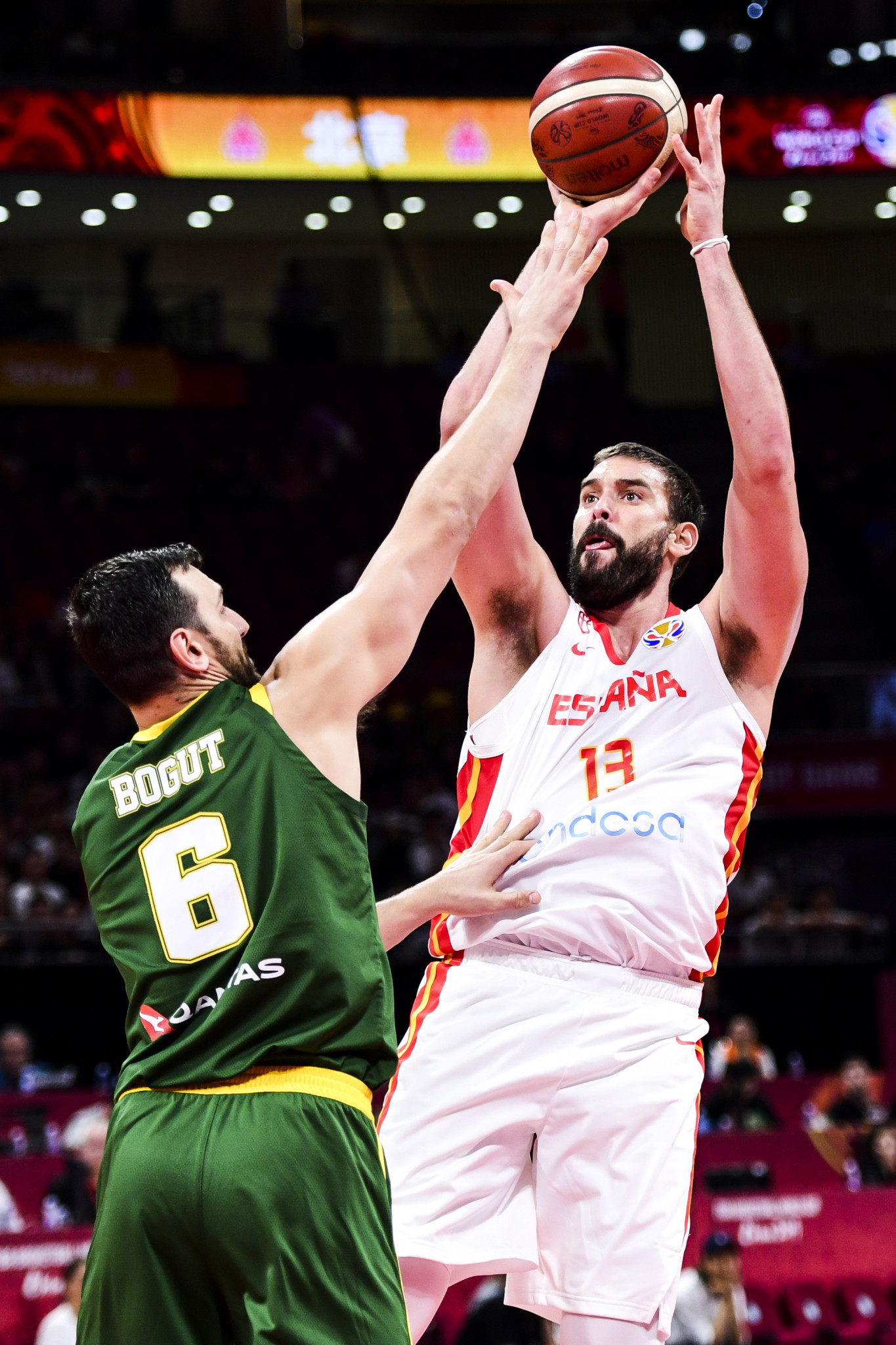 Marc Gasol inspired Spain to victory in an epic FIBA World Cup semi-final against Australia ©Getty Images