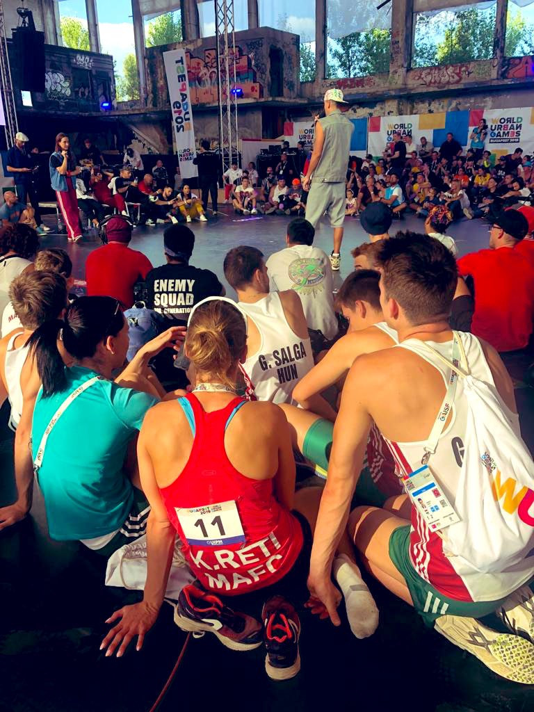 A large crowd gathers for the breaking preliminaries on the first day of the World Urban Games ©Twitter/GAISF
