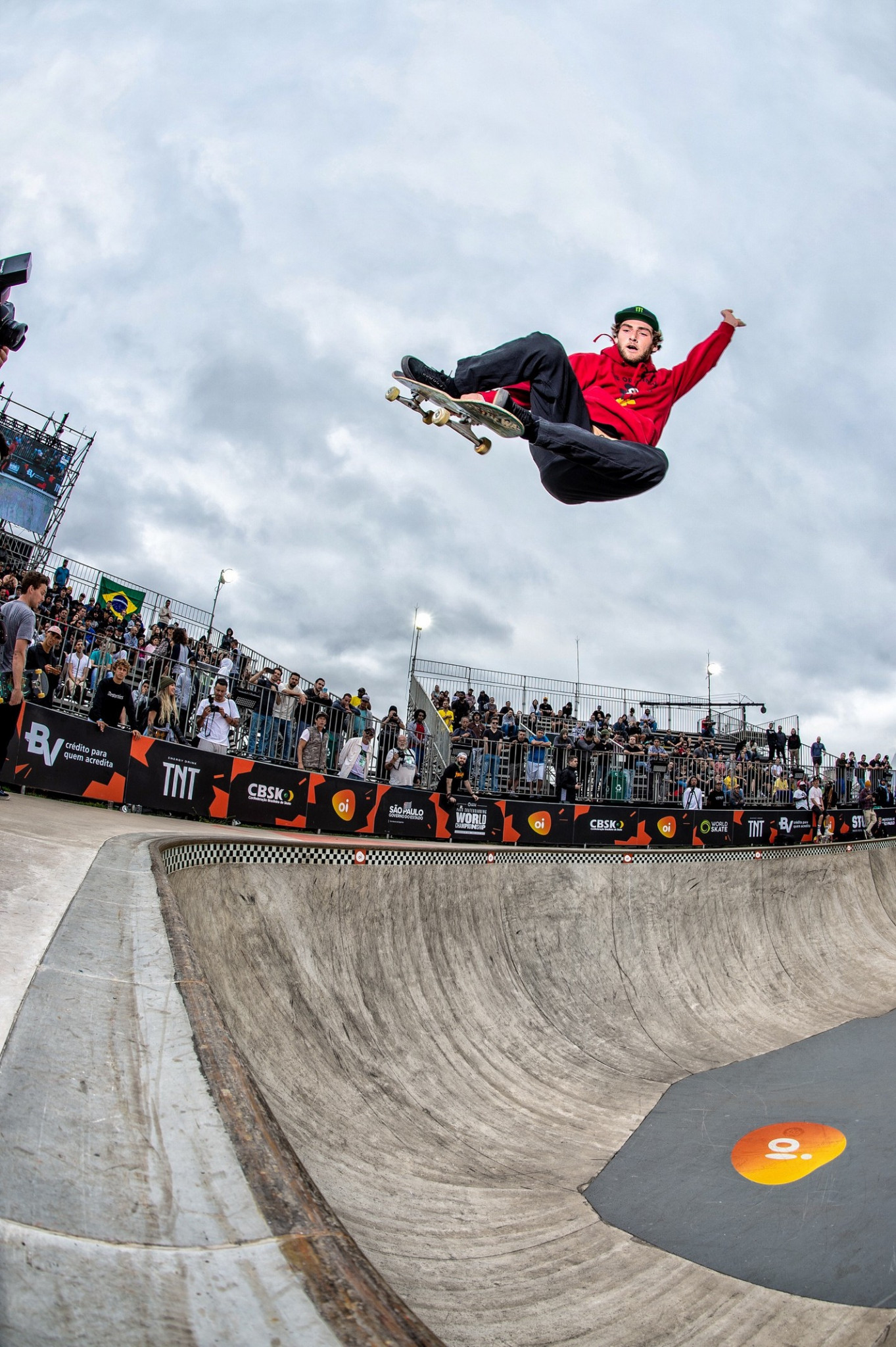 Thomas Schaar of the United States, who had topped open qualifying, took first place in the men's quarter-finals at the World Skate Park World Championship in São Paulo ©World Skate