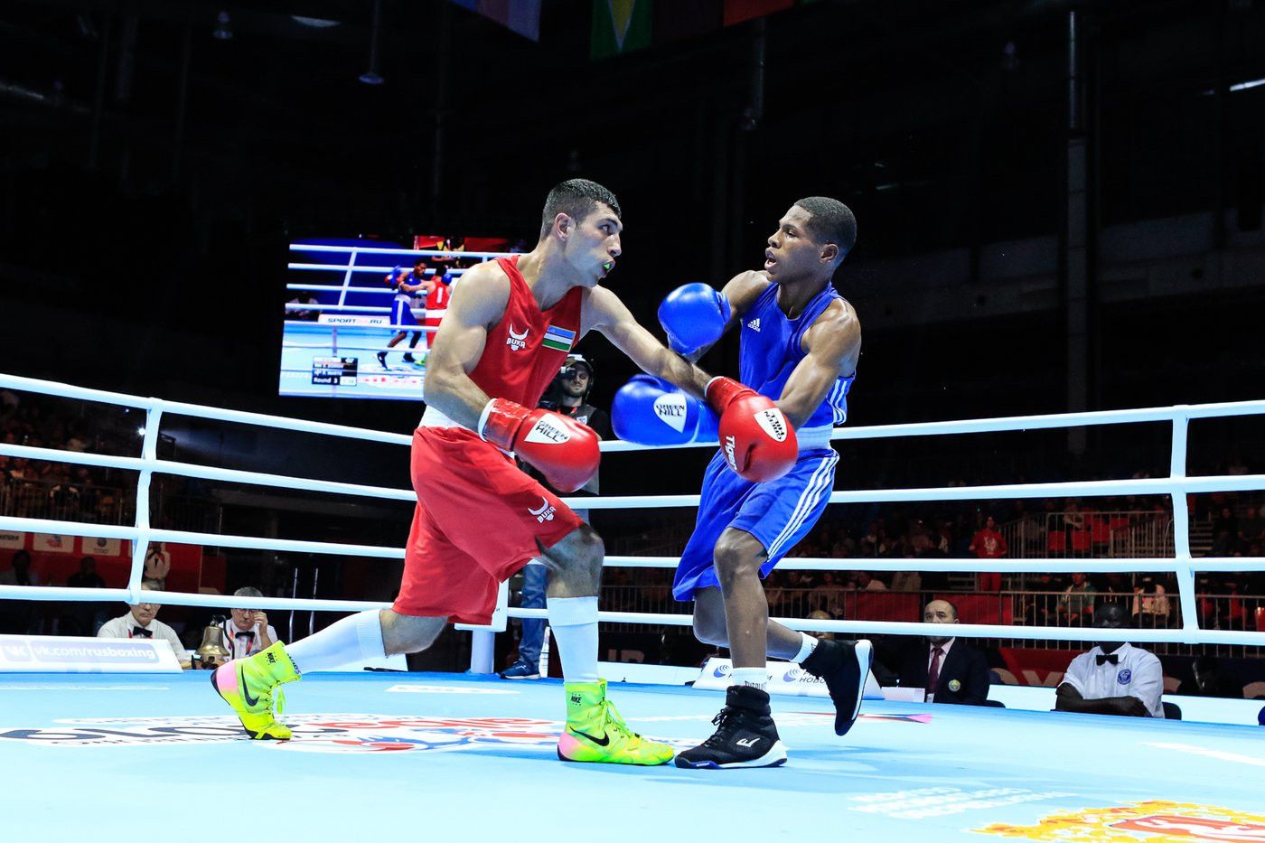 Olympic champion Shakhobidin Zoirov of Uzbekistan then knocked Rodrigo Marte of Dominican Republic out of the competition, securing a unanimous victory to do so ©Yekaterinburg 2019