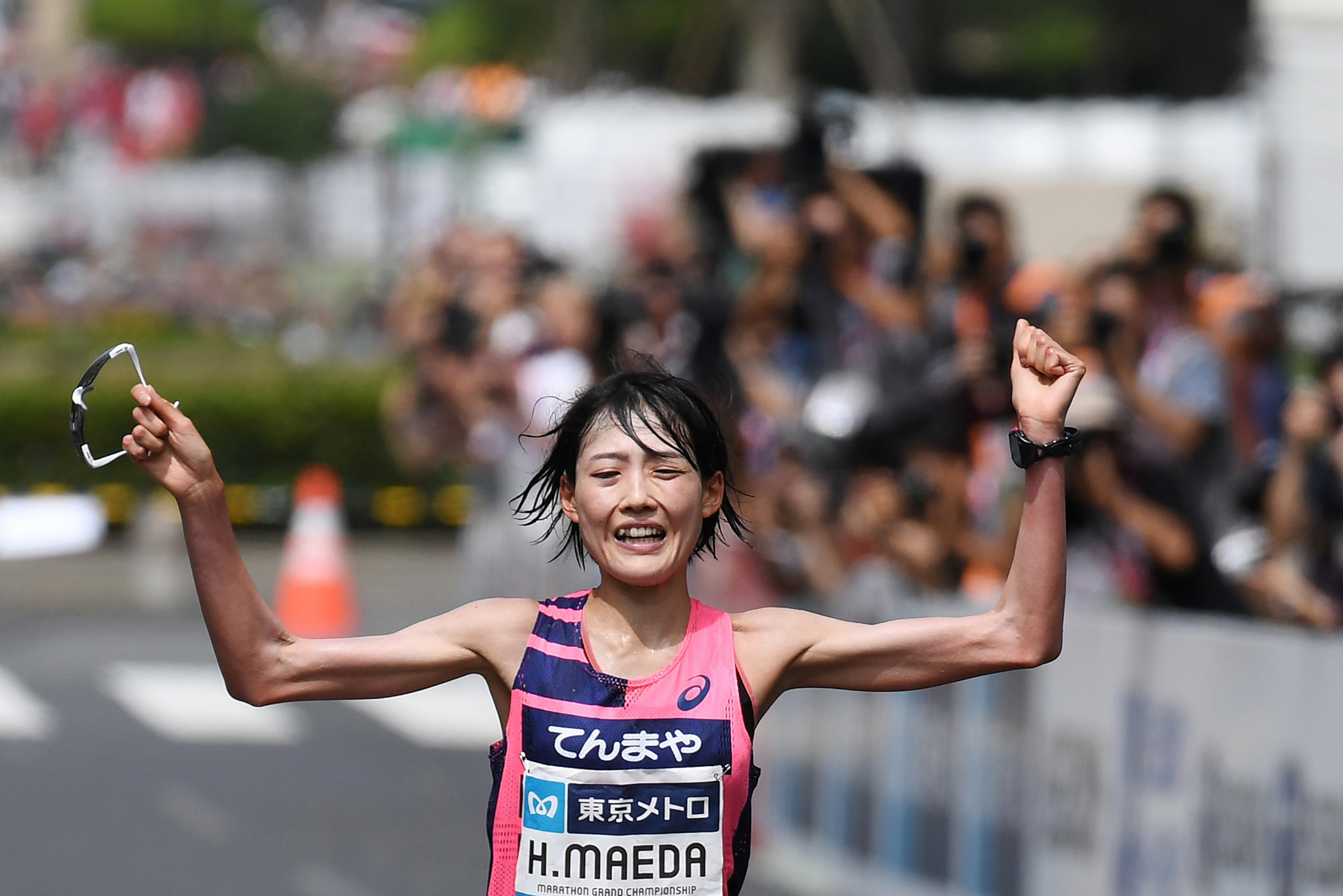 Honami Maeda won the women's race in the Japanese capital ©Getty Images