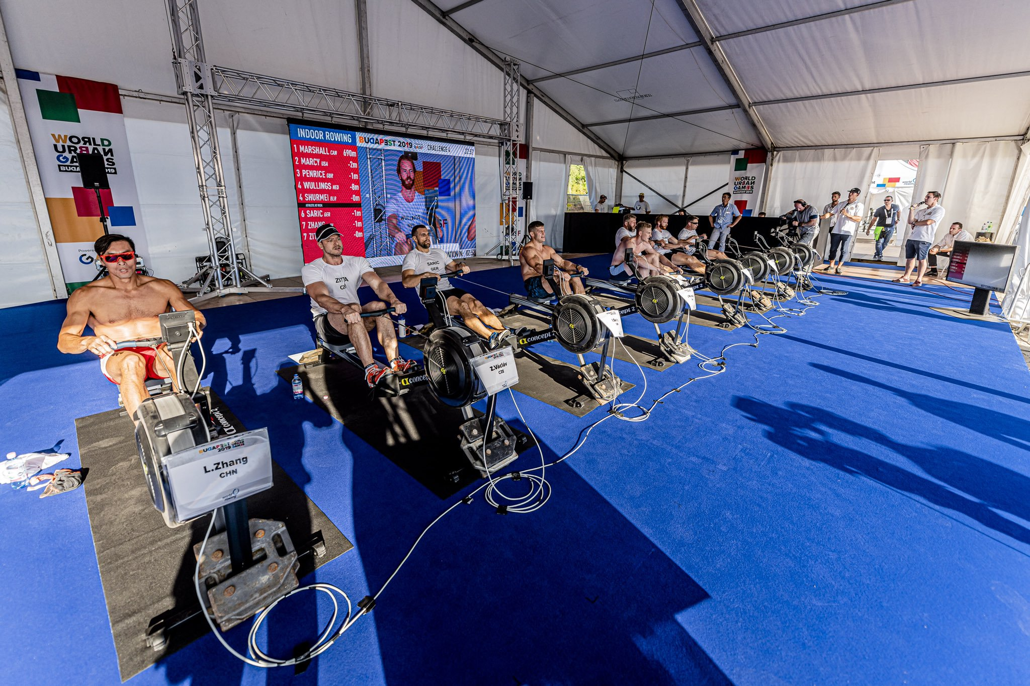 Indoor rowing continued to be showcased ©WUG Budapest