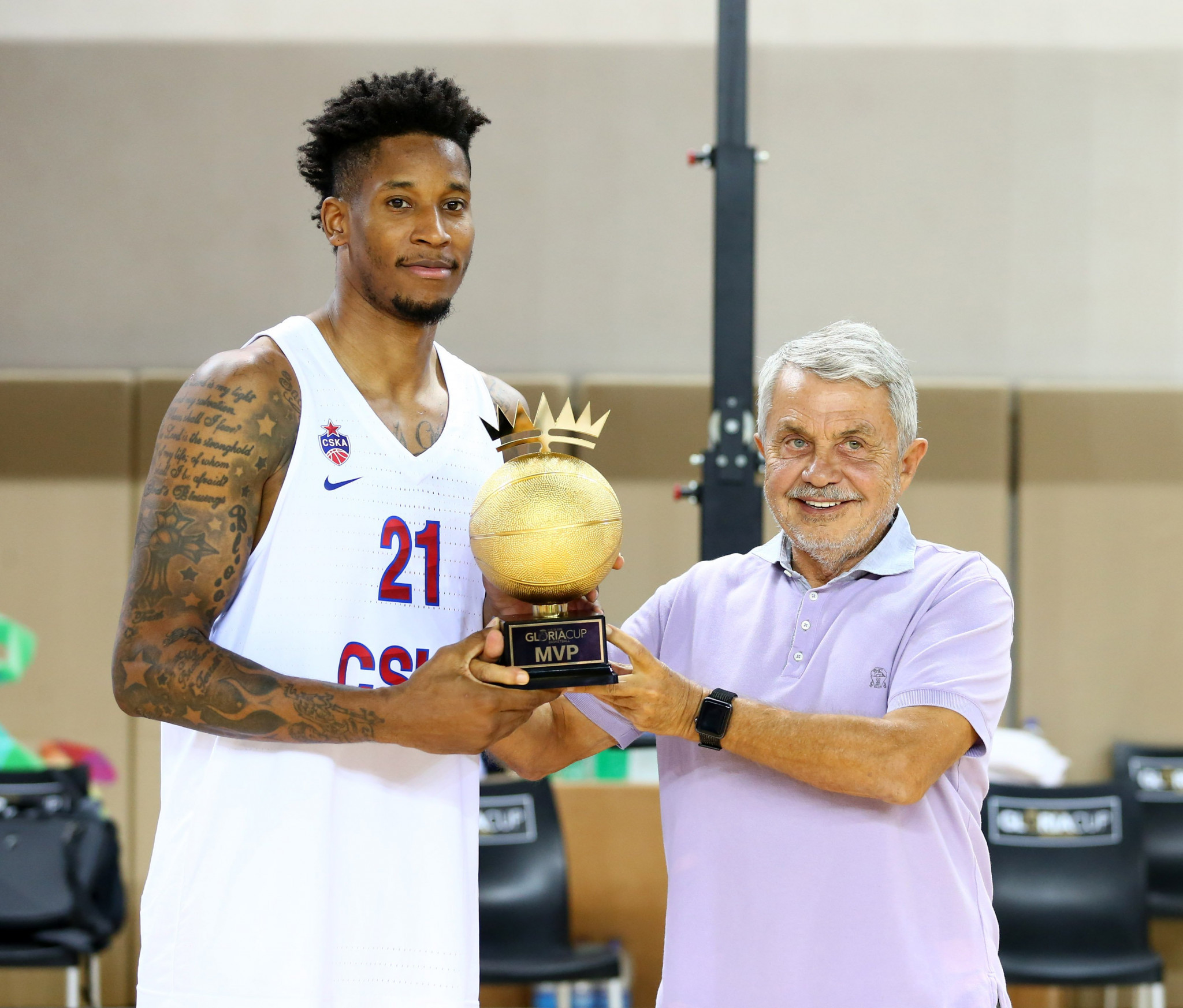 Will Clyburn of CSKA Moscow collected the most valuable player award as his side won the Gloria Cup ©GSA 