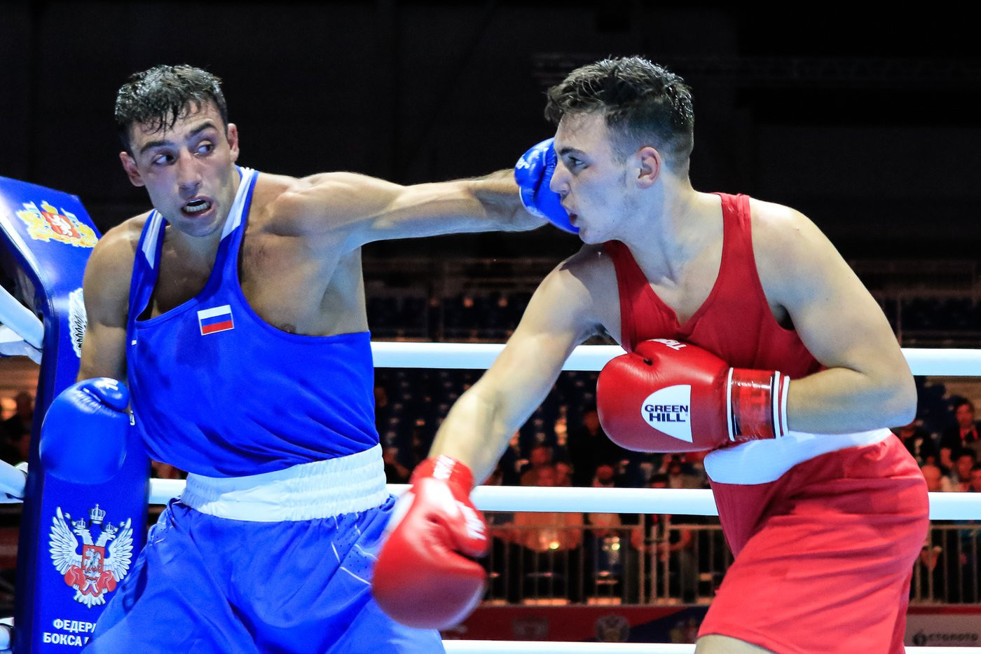 Russia's Georgii Kushitashvili defeated Sammy Lee of Wales ©Yekaterinburg 2019