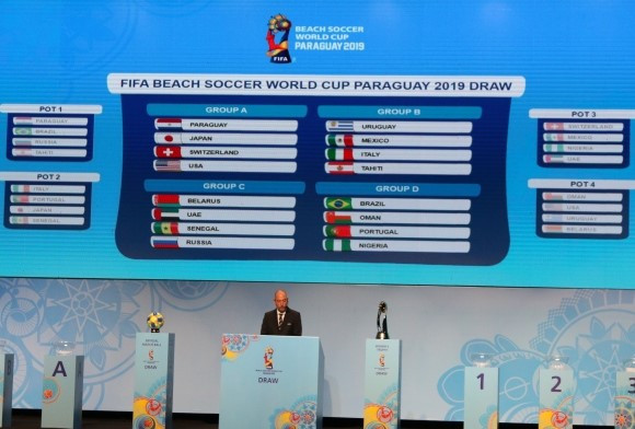 Hosts Paraguay to face Japan in 2019 FIFA Beach Soccer World Cup opener
