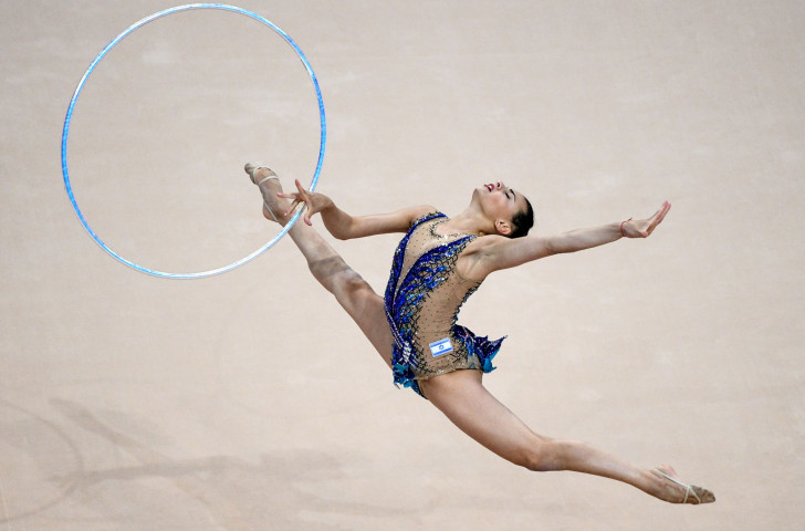 Israel's Linoy Ashram won silver in the hoop and bronze in the ball disciplines as the first medals were won at the Rhythmic Gymnastics World Championships in Baku tonight ©Getty Images