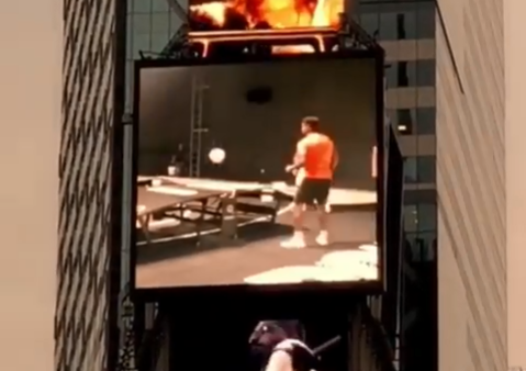 Teqball lights up Times Square in New York City