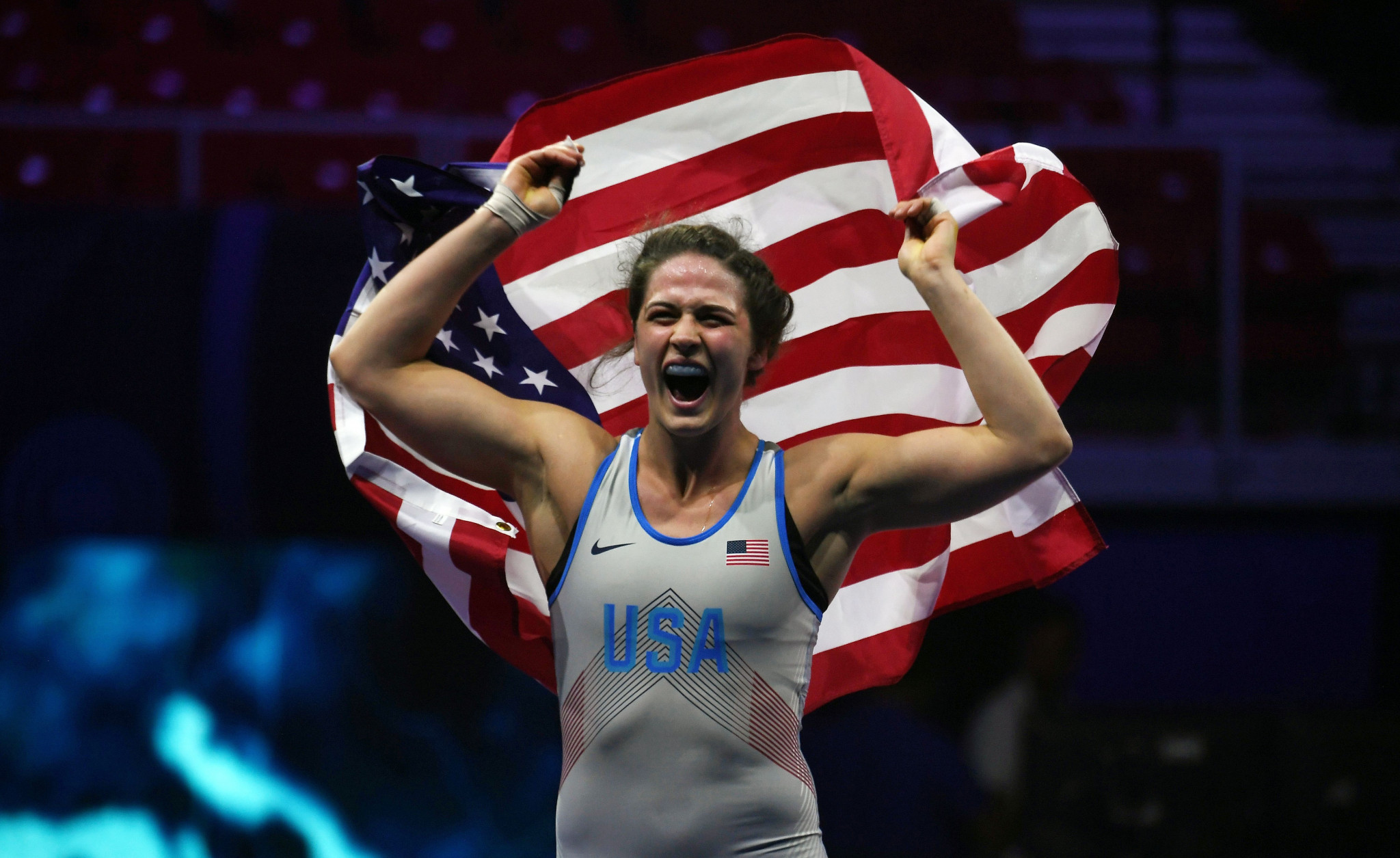 Adeline Gray won her fifth world wrestling title for the United States ©Getty Images