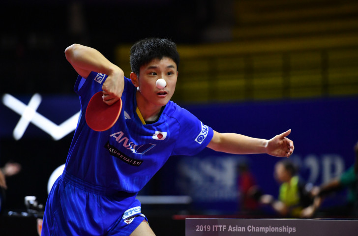 Japan's 16-year-old Tomokazu Harimoto is the only non-Chinese player in the men's singles semi-finals of the Asian Table Tennis Championships in Indonesia ©Getty Images