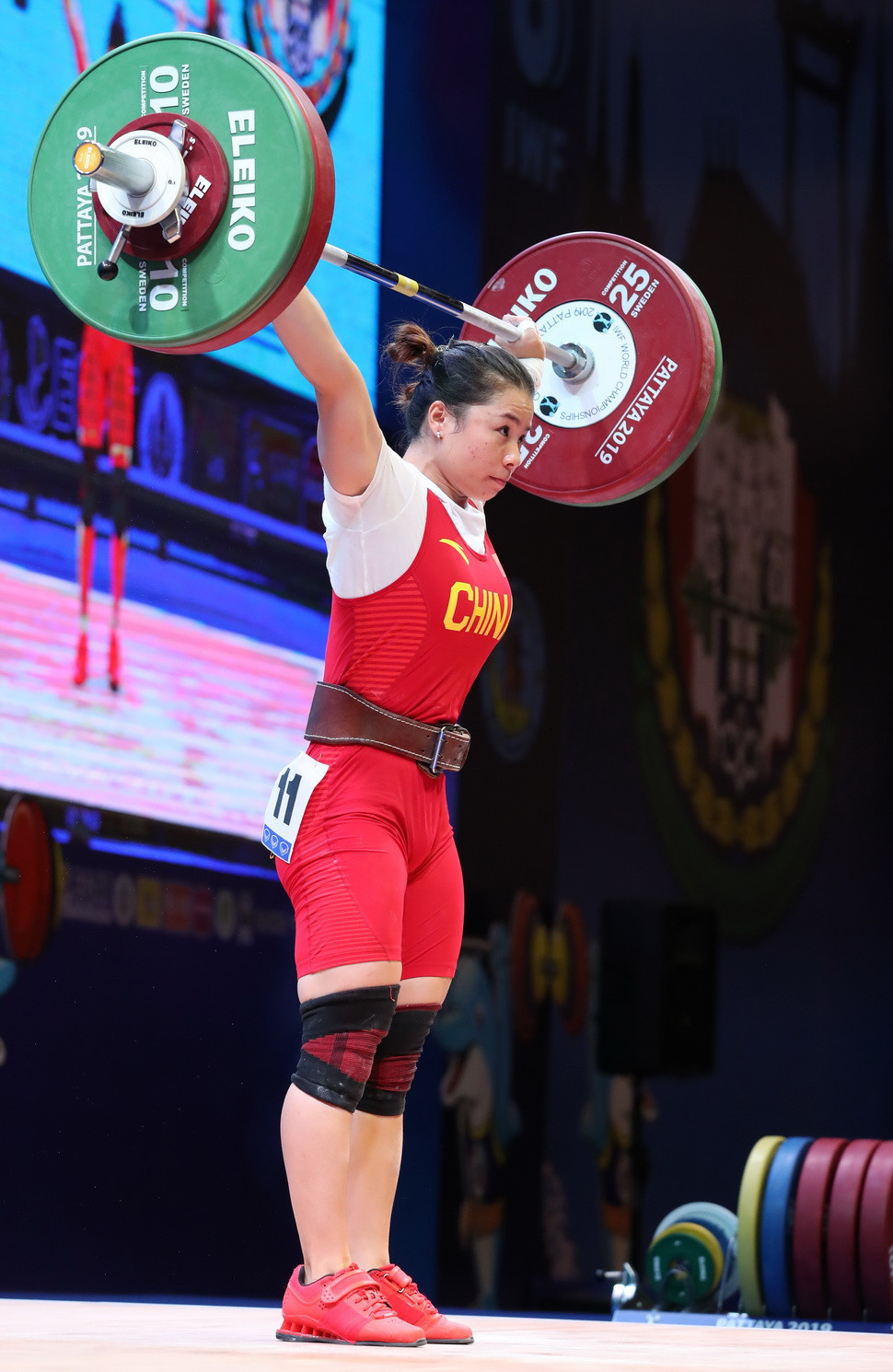 Compatriot Zhang Wanqiong came second in the total ©IWF