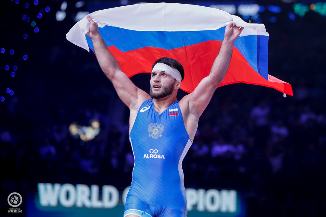 Russia's Gadzhimurad Rashidov won a long-awaited world gold after moving up the weight categories in the freestyle section to 65kg ©UWW