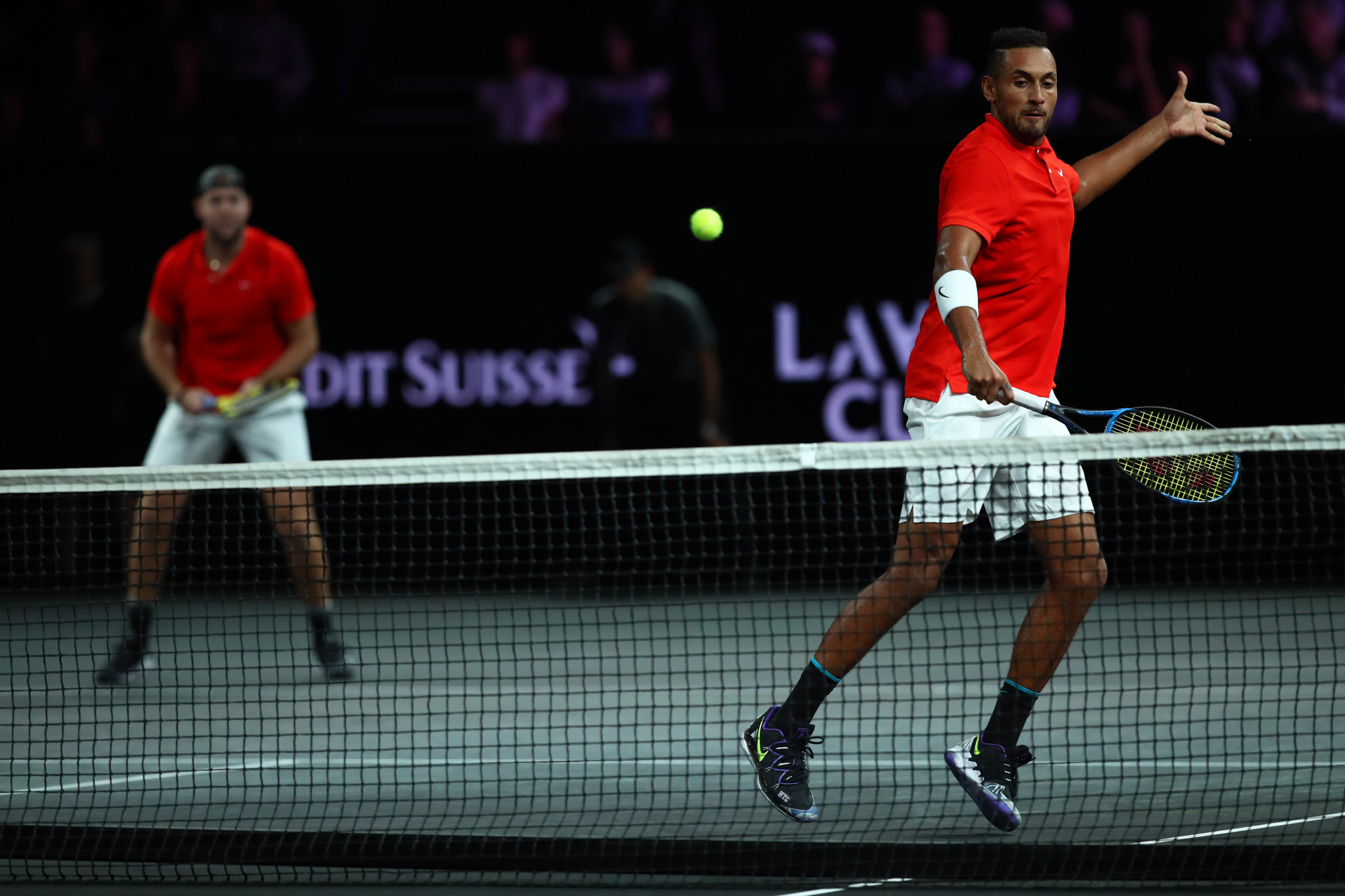 Nick Kyrgios, right, and Jack Sock rounded off the day with a crucial doubles victory ©Getty Images