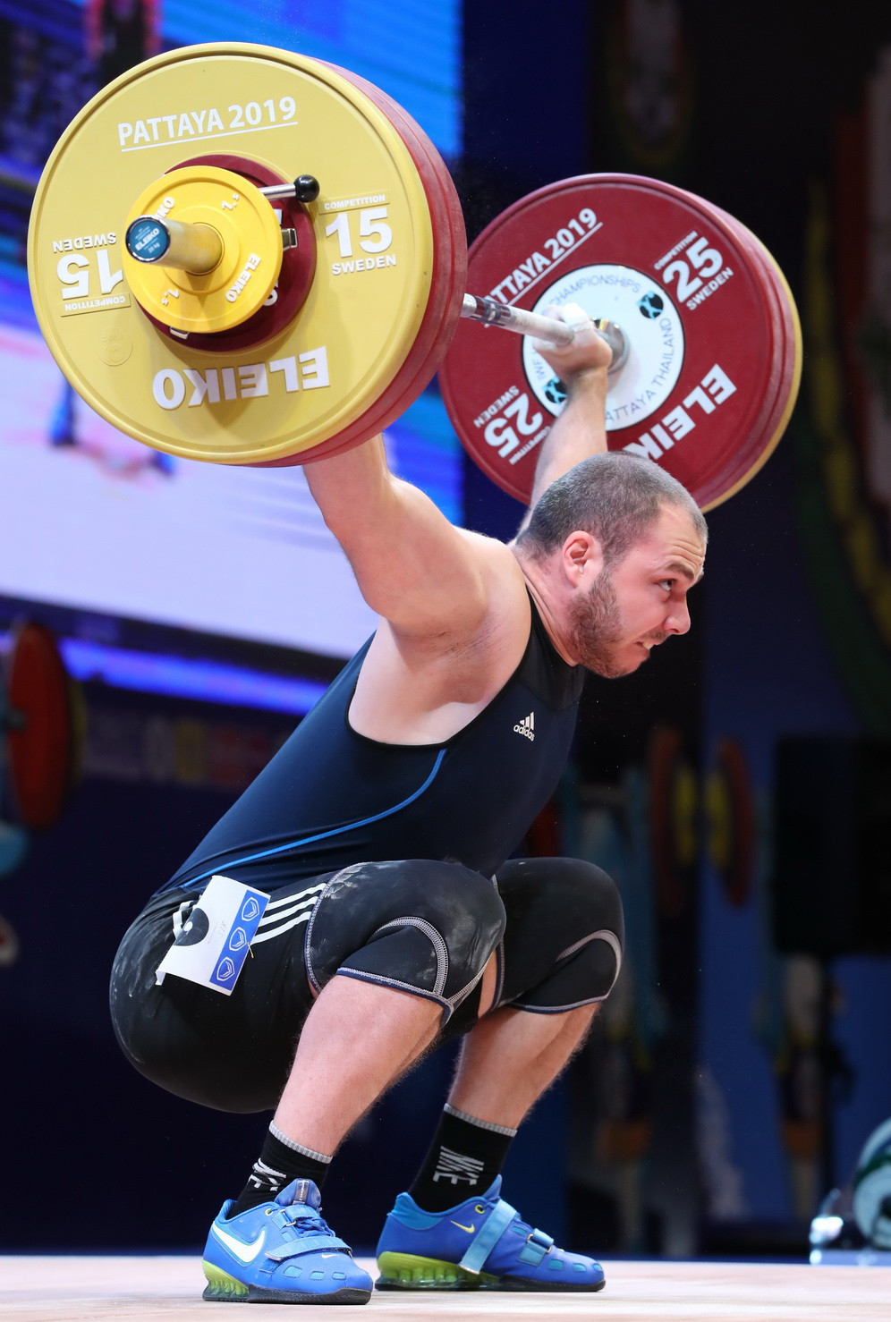 Armenia’s Hakob Mkrtchyan triumphed overall in a highly-competitive men's 89kg event ©IWF