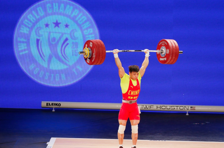 Chen's final clean and jerk lift was 183kg, surpassing the 182kg set by compatriot Maosheng Le at the 2002 Asian Games ©Getty Images 