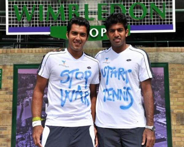 Rohan Bopanna and Aisam-ul-Haq Qureshi are two of Peace and Sport's Champions For Peace ©Peace and Sport 
