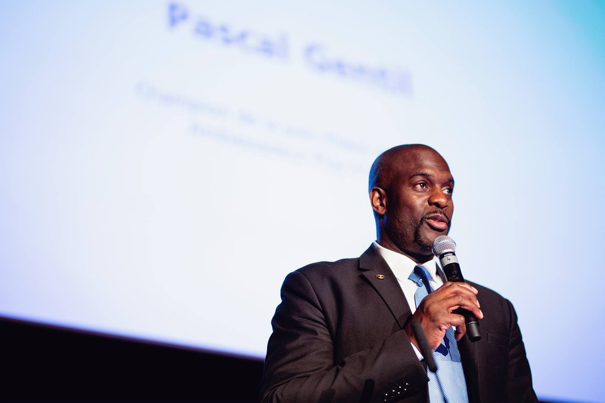French Olympic bronze medallist in taewkondo and Champion For Peace Pascal Gentil was a speaker at the 2018 Peace and Sport Forum ©Peace and Sport