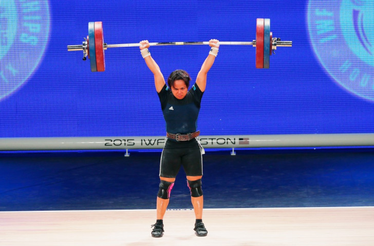 The Philippines' Hidilyn Diaz came third in the women's 53kg snatch and clean and jerk, giving her an overall bronze medal-winning total of 213kg ©Getty Images 