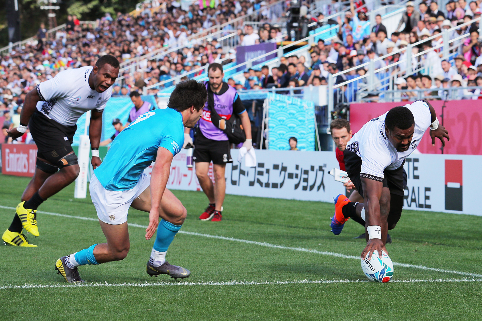 The game started brightly for Fiji, with Mesu Dolokoto's early try ©Getty Images