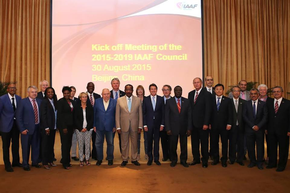 UAE Athletics Federation President Ahmed Al Kamali, third right, was elected as a member of the IAAF Council in 2015 despite allegations that he had offered some voters Rolex watches ©Facebook