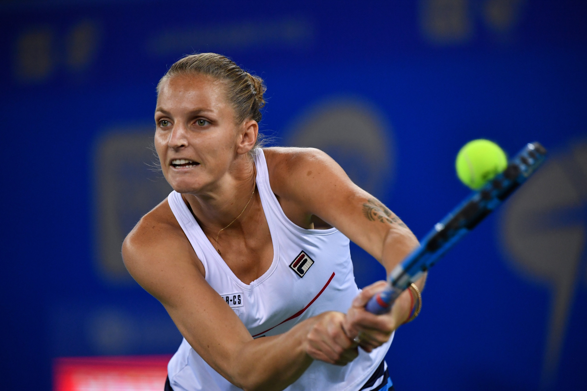 The Czech Republic's Karolína Plíšková suffered a straight sets defeat against Ukraine's Ukraine’s Dayana Yastremska and missed the opportunity to claim the world number one position ©Getty Images