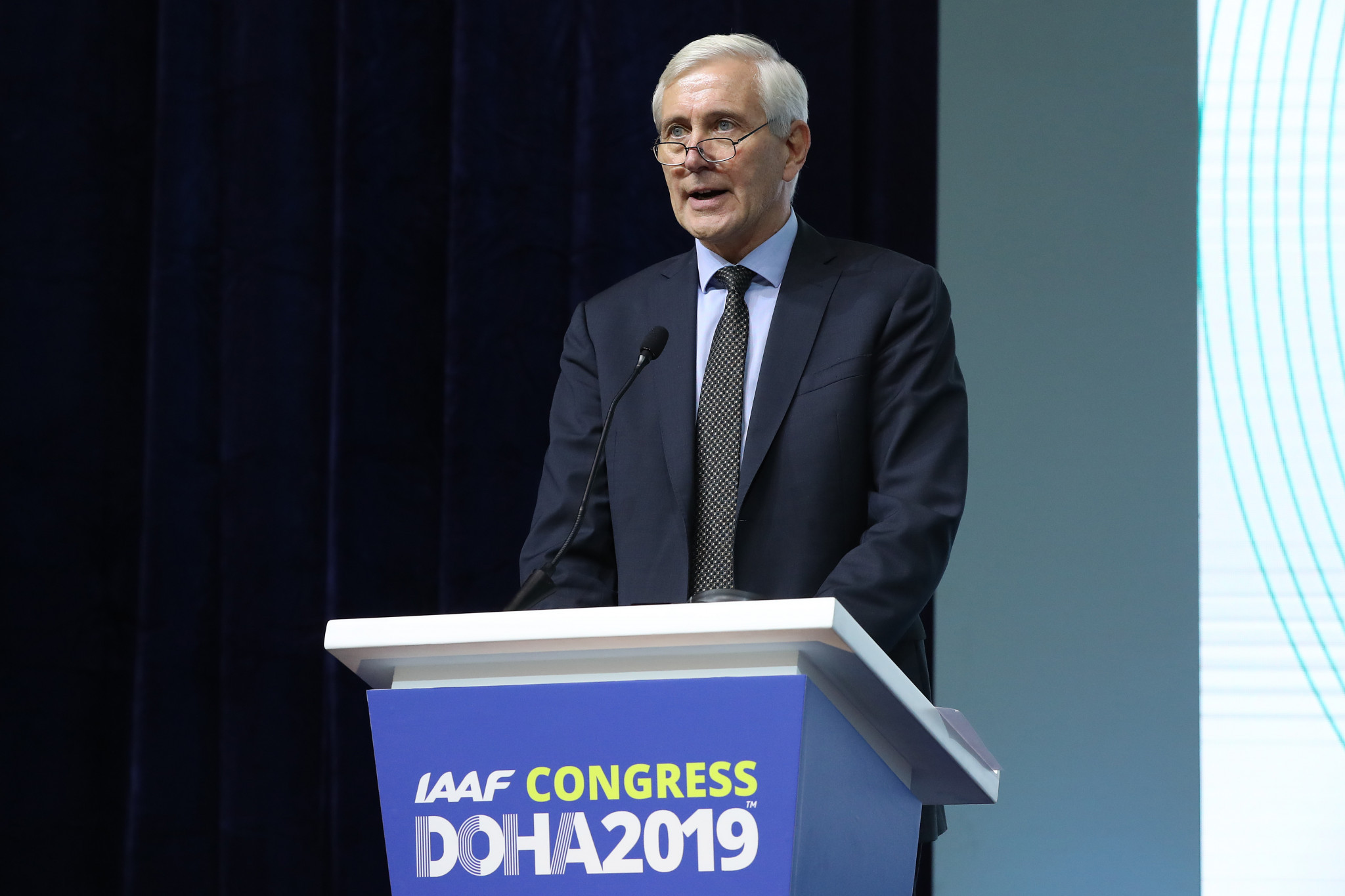 Before the elections, the IAAF Congress backed the decision to continue the suspension of Russia following a presentation by Rune Andersen, head of the world governing body's Taskforce ©Getty Images