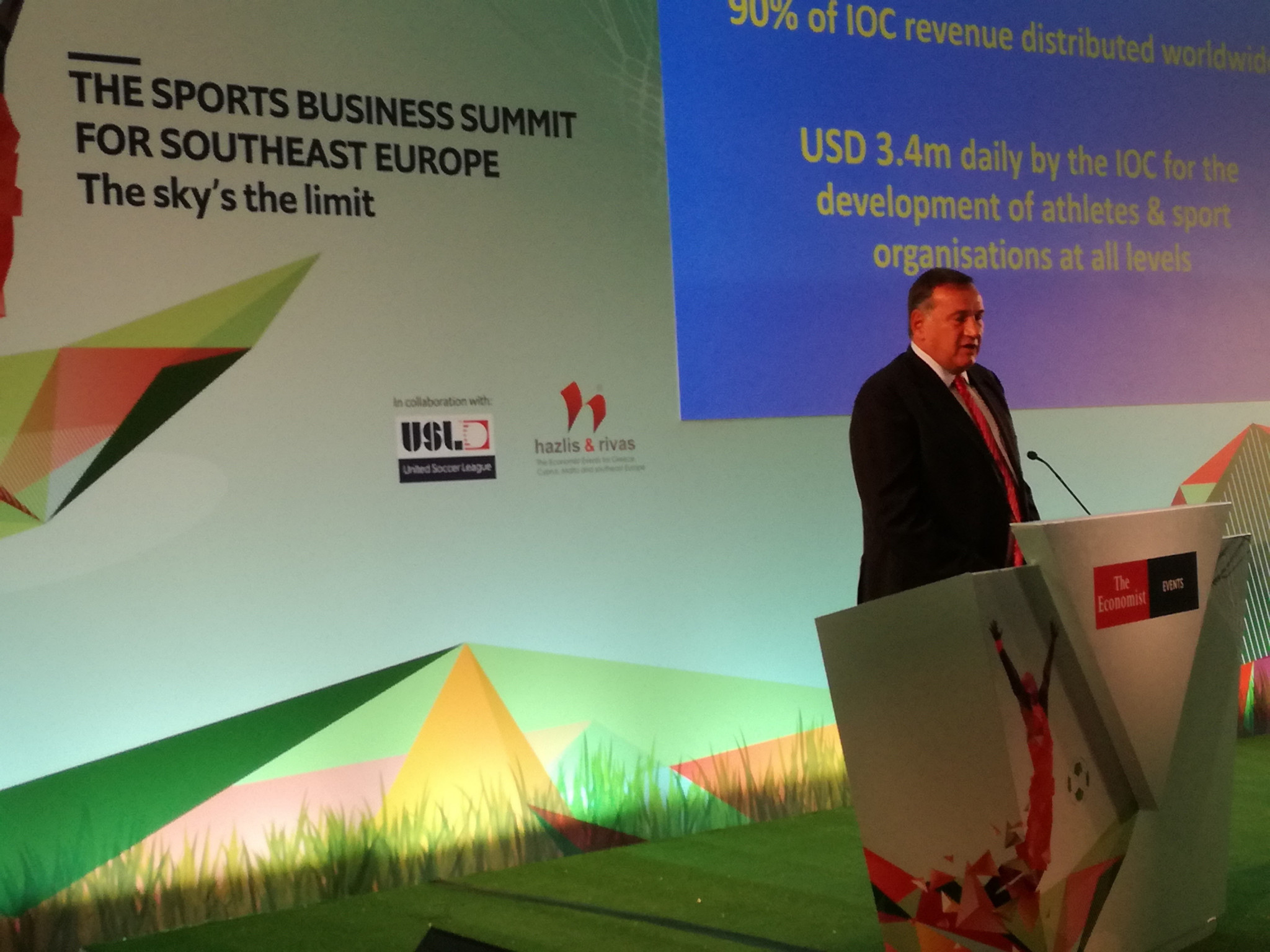 IOC member Spyros Capralos, who leads the Hellenic Olympic Committee, spoke at the summit in Athens last Friday ©HOC