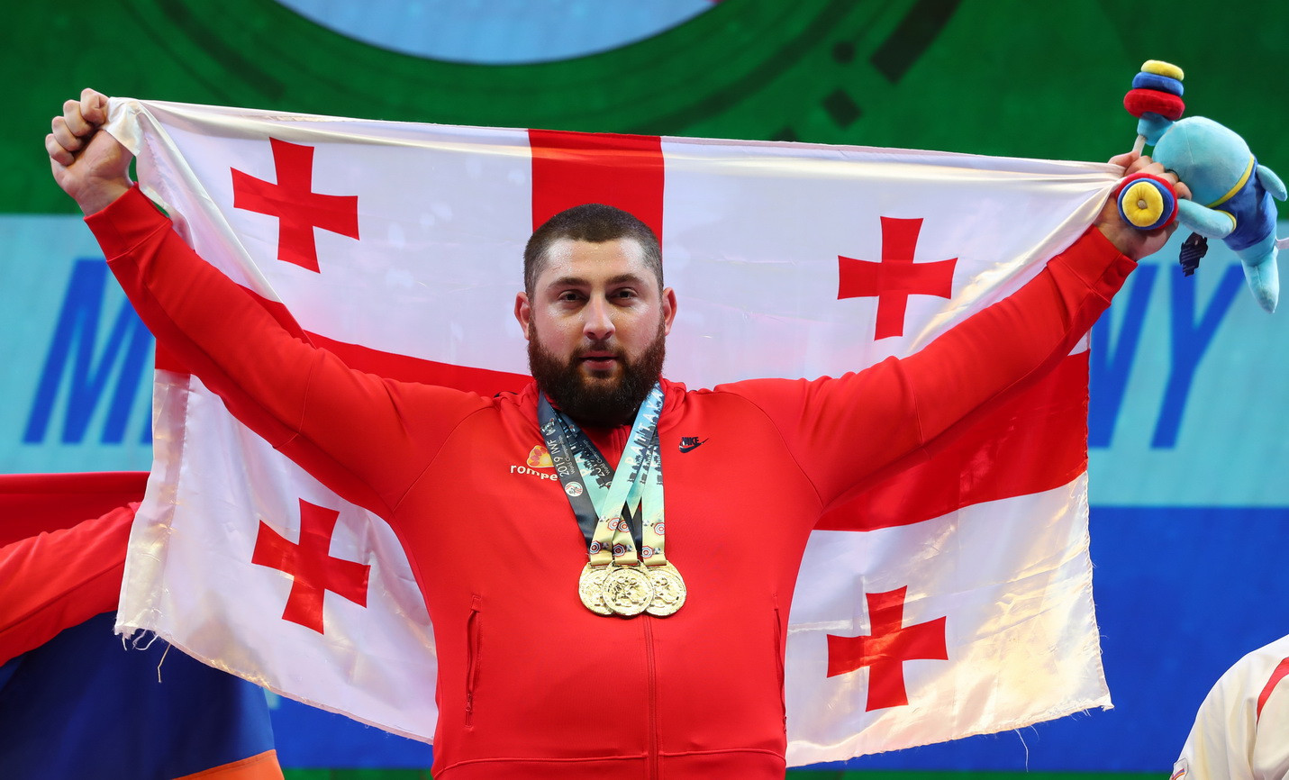 Georgia’s Lasha Talakhadze was simply too good for his fellow competitors in the men's over-109 kilograms category ©IWF
