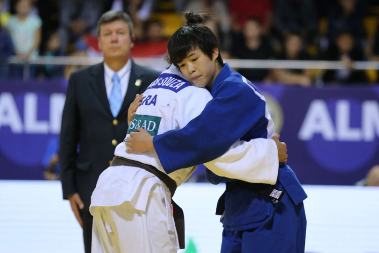 Japan's Eguchi Rin, in her first international competition, won the women's under-57kg ©IJF