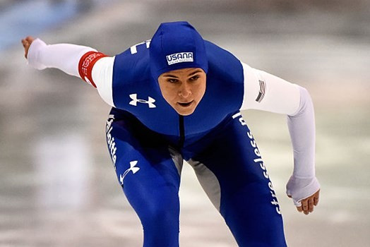 American Brittany Bowe broke the women's 1,000m world record to take gold in Salt Lake City ©ISU