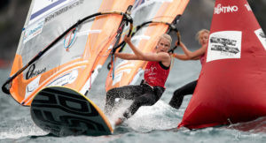 Dutch sailor Lilian De Geus lost her lead at the RS:X World Championships ©RS:X World Championships