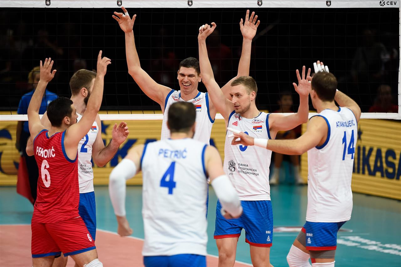 Serbia reach men's European Volleyball Championship final with marathon victory over France