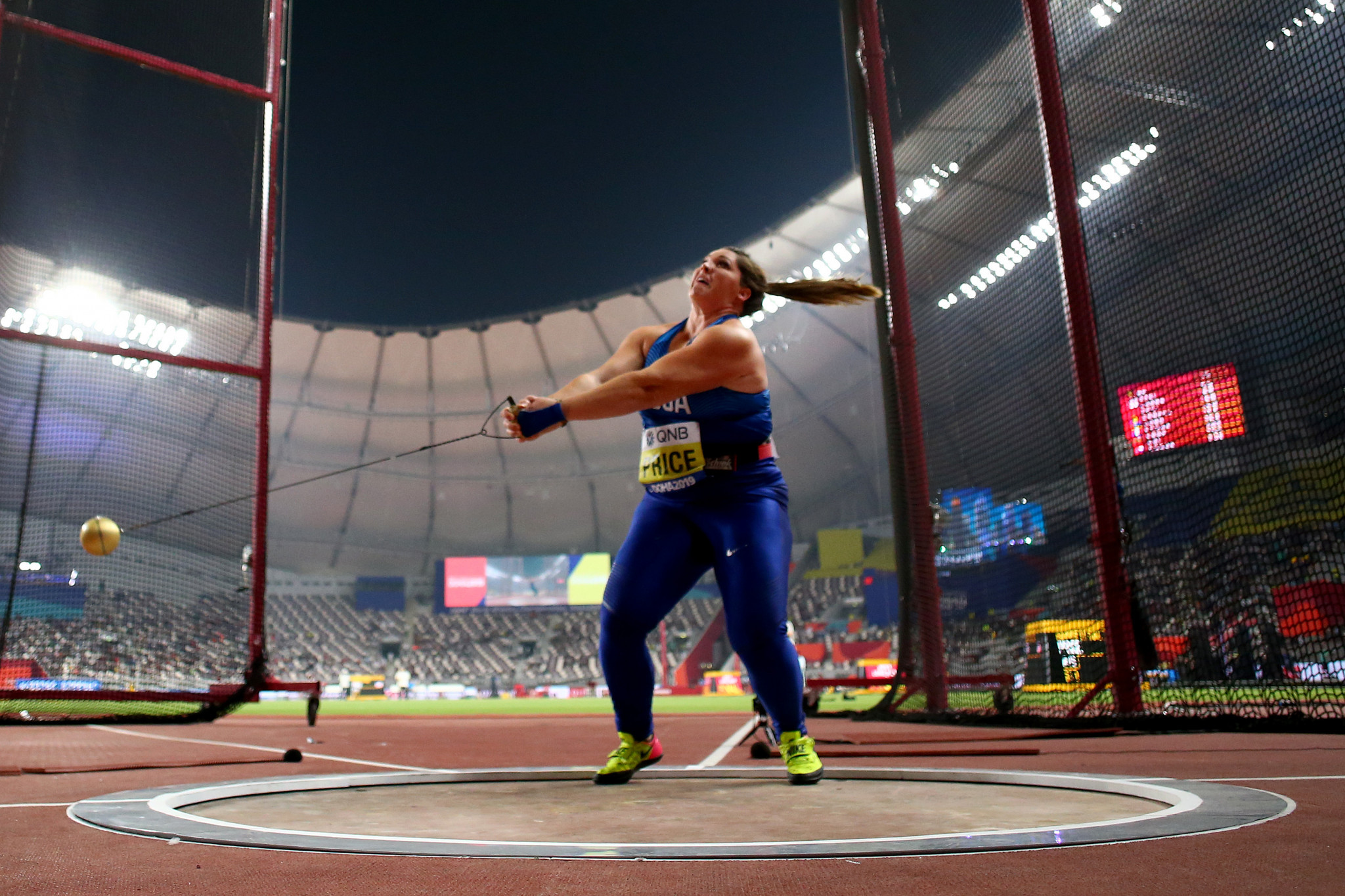 America's Deanna Price won the women's hammer throw ©Getty Images