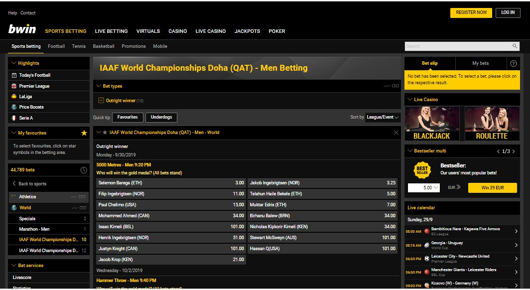 The AIU are monitoring betting markets and identifying betting patterns during the IAAF World Championships in Doha to prevent any manipulation, an initiative launched in London two years ago ©bwin