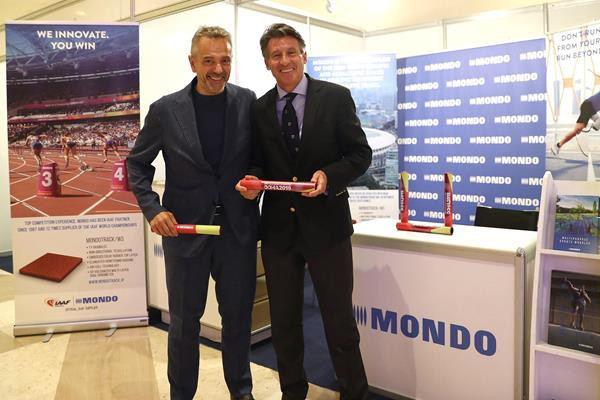 The International Association of Athletics Federation and Italian company Mondo have renewed their long-standing deal for another five years ©Mondo