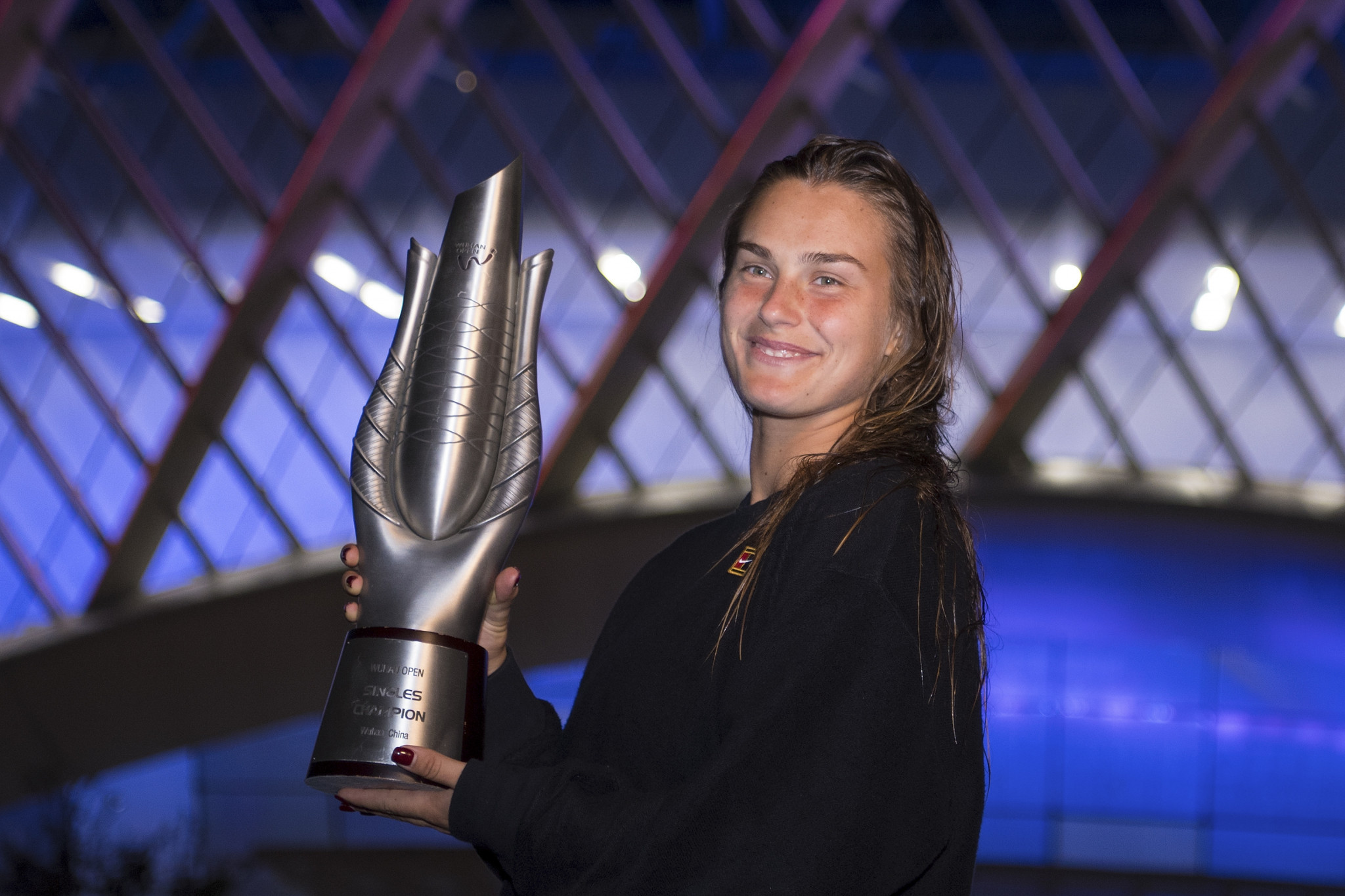 Aryna Sabalenka is on a strong run after sealing her second successive Wuhan Open title ©Getty Images