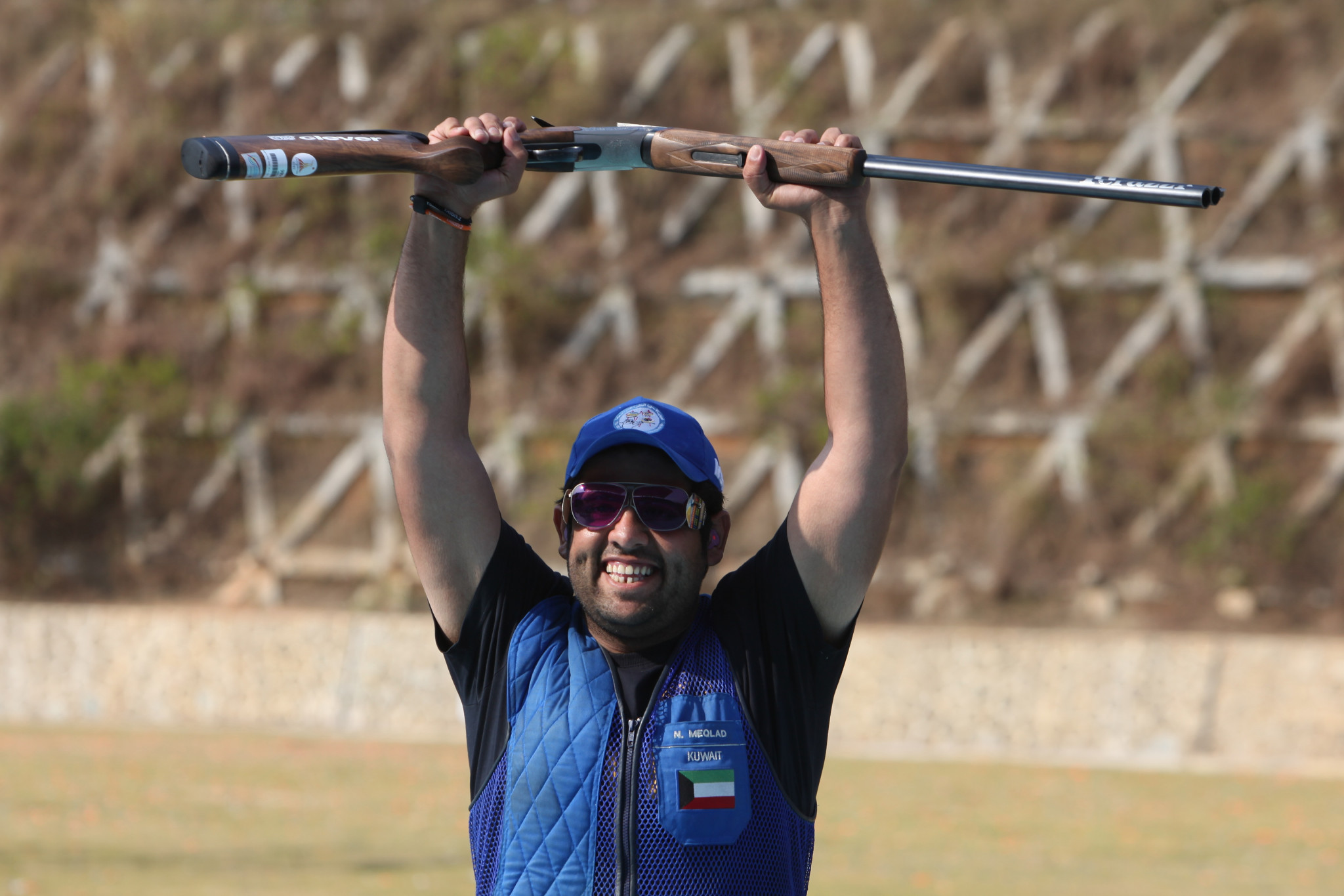 Naser Meqlad won the individual men's trap title for Kuwait ©Getty Images