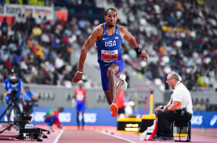 Christian Taylor of the United States won a fourth triple jump title after holding off the challenge of friend and rival Will Claye ©Getty Images