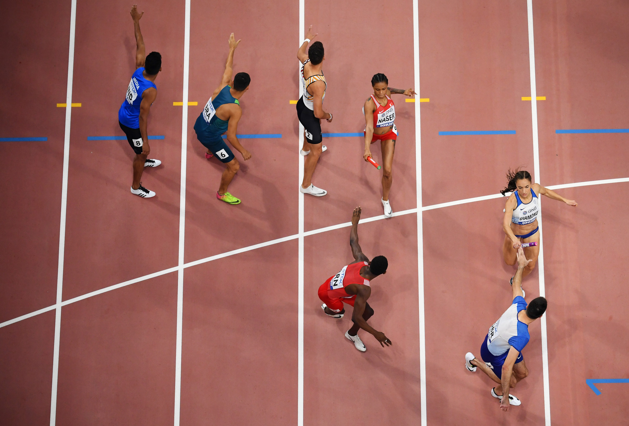 The final of the mixed 4x400m relay made its debut at the IAAF World Championships ©Getty Images