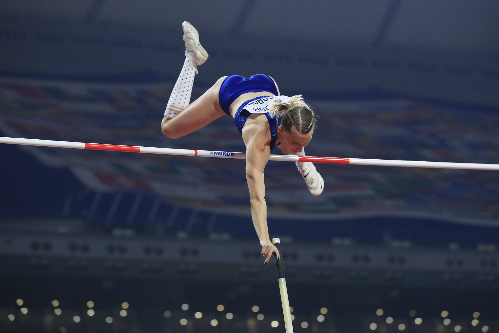 Russia's Anzhelika Sidorova, competing as an Authorised Neutral Athlete, won an enthralling women's pole vault ©Getty Images
