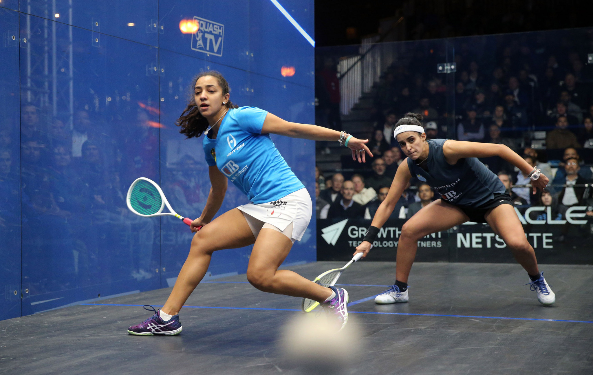 Egypt's Raneem El Welily claimed a straight sets victory against Nour El Tayeb at the PSA PSA Oracle NetSuite Open in San Francisco©PSA 