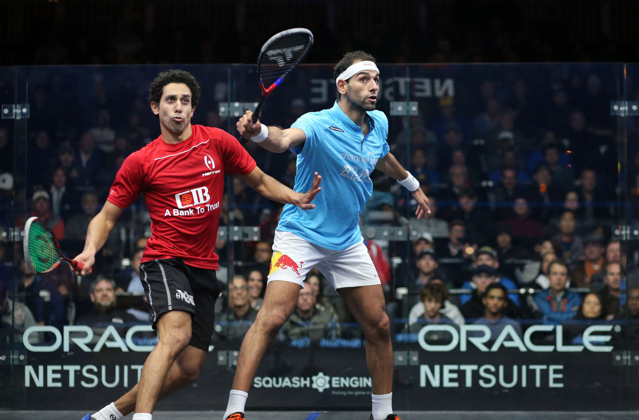 World number one Mohamed ElShorbagy won a second Oracle Netsuite Open title in San Francisco ©PSA