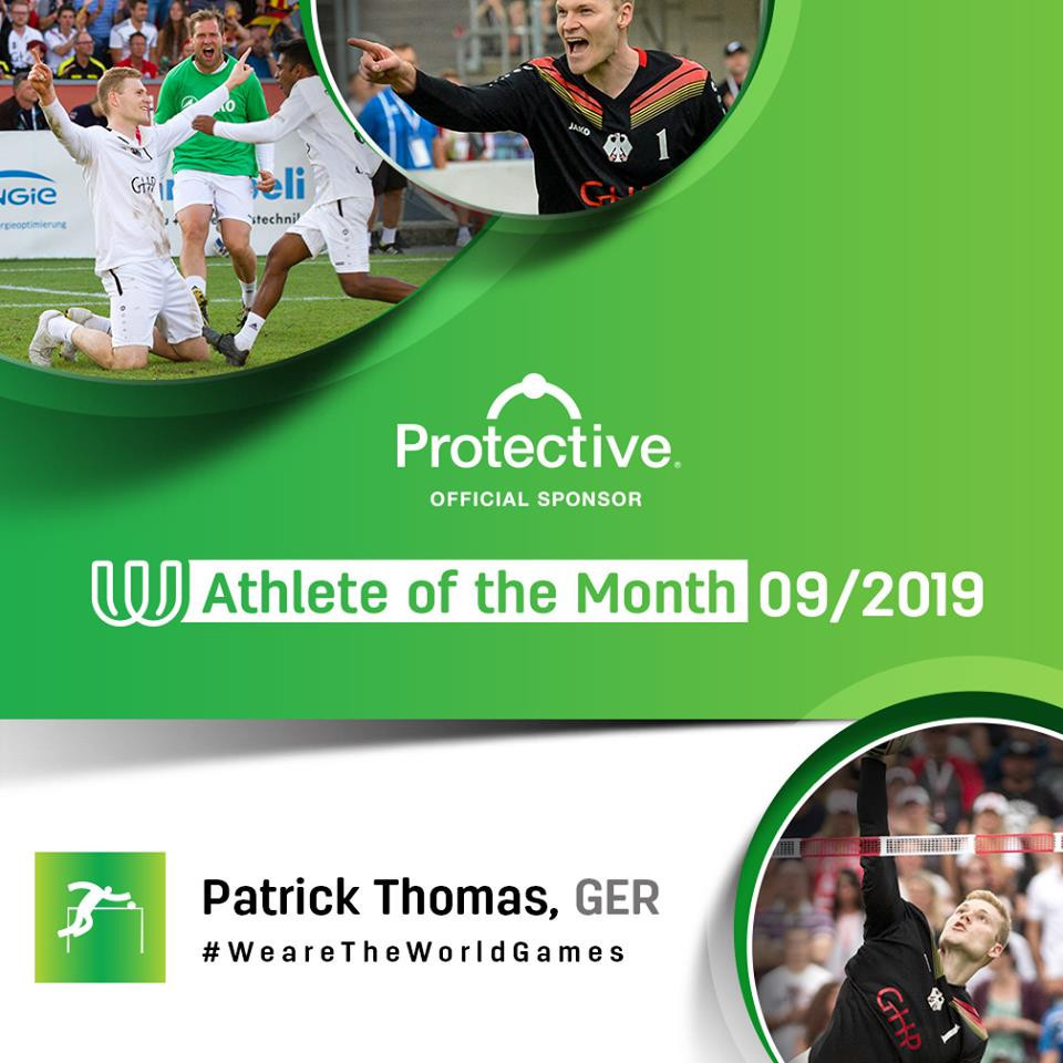Patrick Thomas has been named as The World Games athlete of the month for September ©IWGA