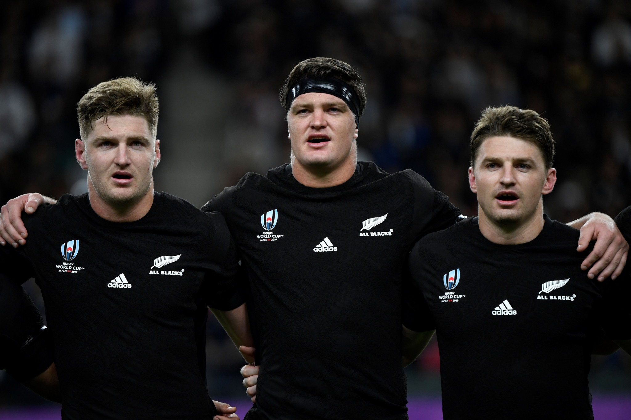 Jordie, left, Scott, centre, and Beauden Barrett made World Cup history for New Zealand ©Getty Images