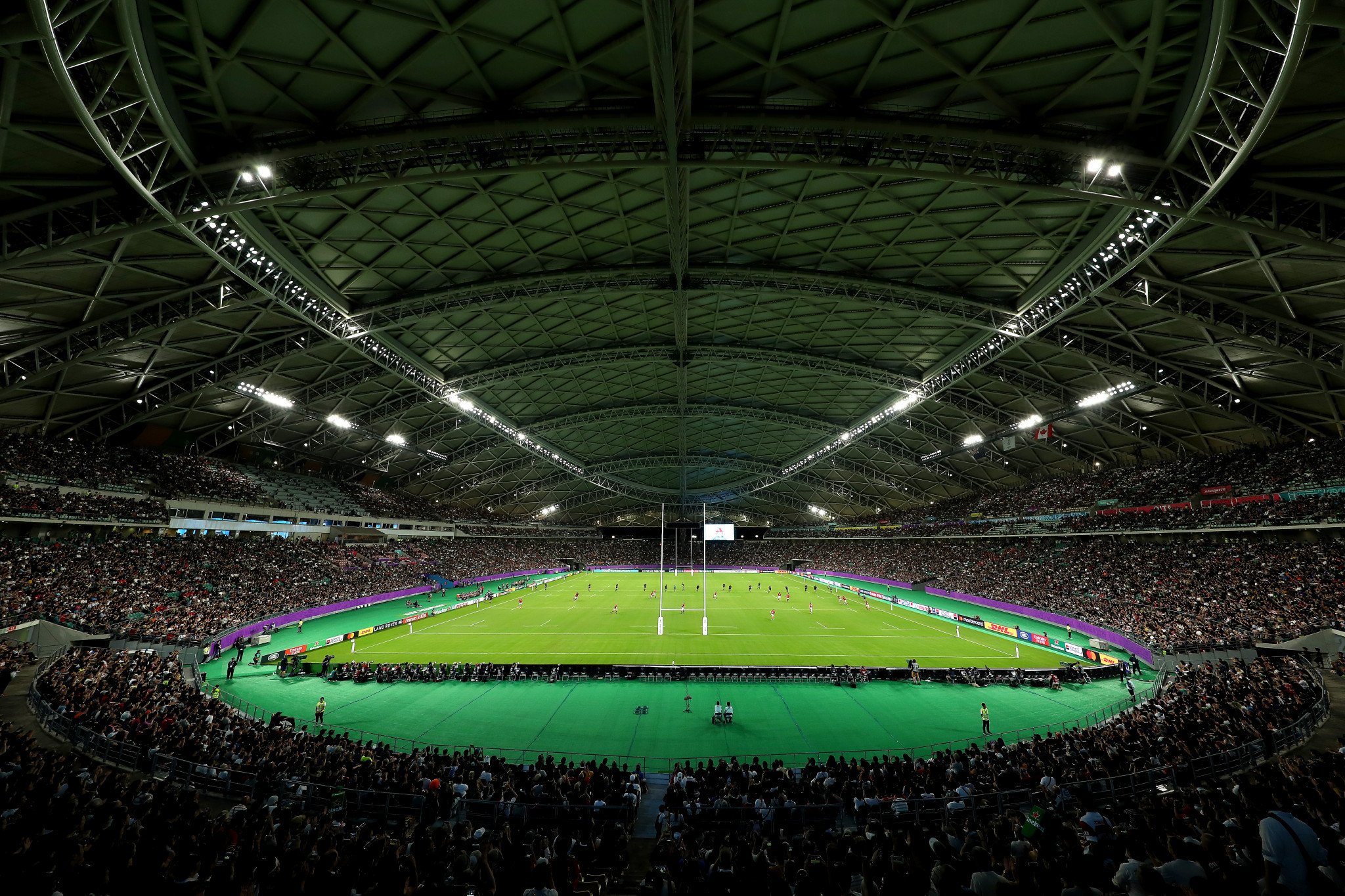The Oita Stadium and its roof made its World Cup debut ©Getty Images