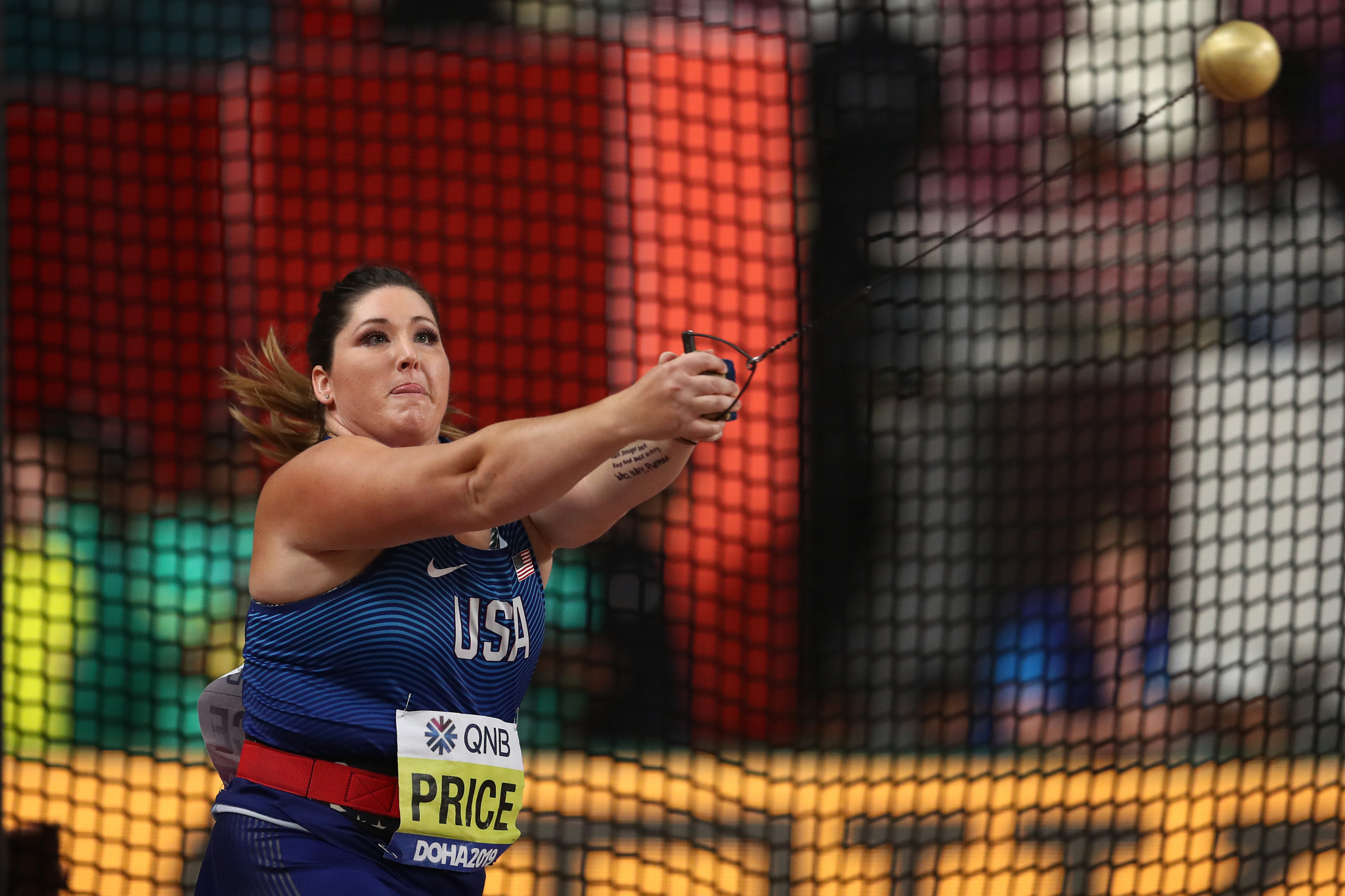 Hammer thrower DeAnna Price is among the female contenders for the United States Olympic and Paralympic Committee Team USA Awards for September after her victory at the IAAF World Championships ©Getty Images
