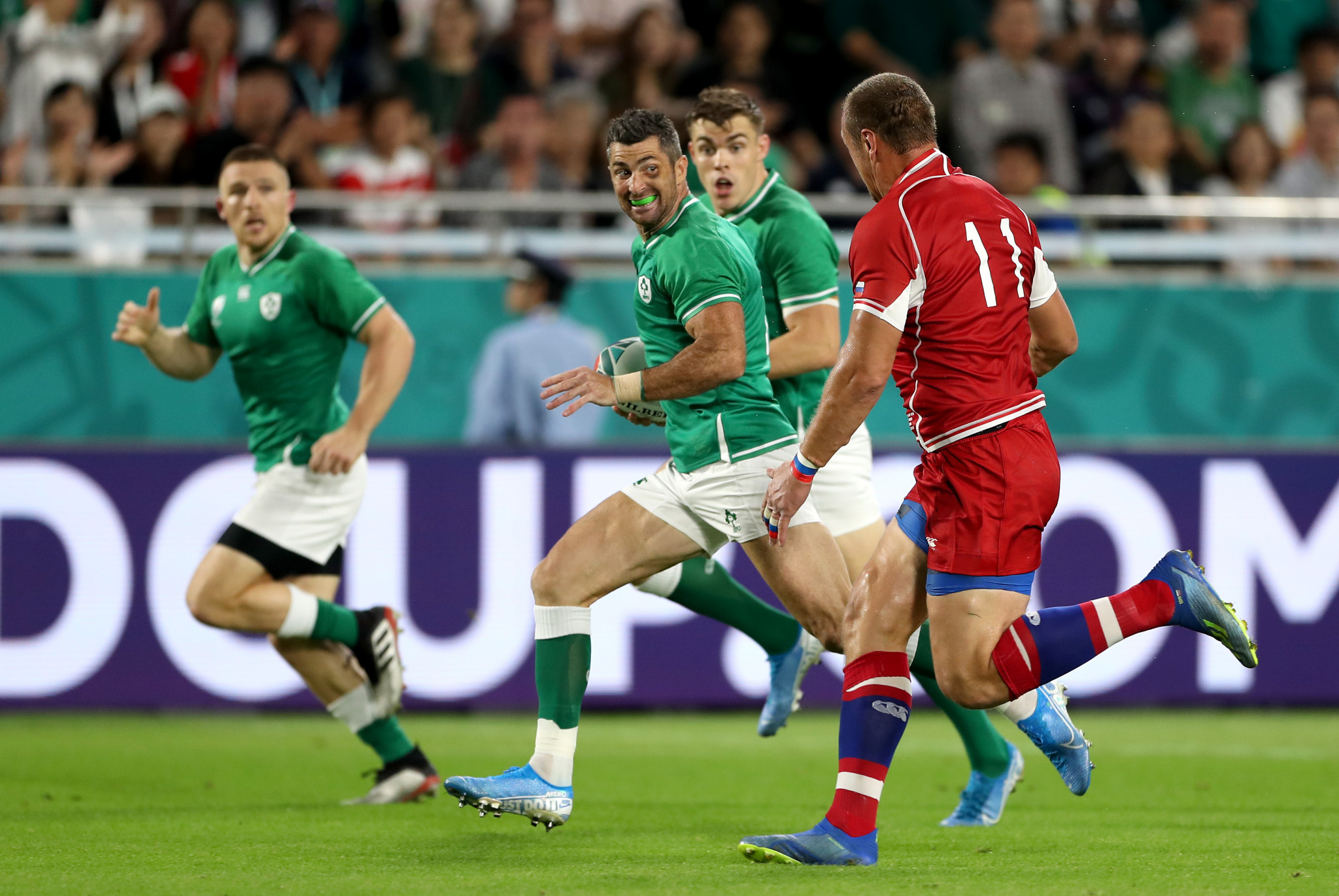 Ireland broke the line on numerous occasions, but will be disappointed with their overall execution ©Getty Images