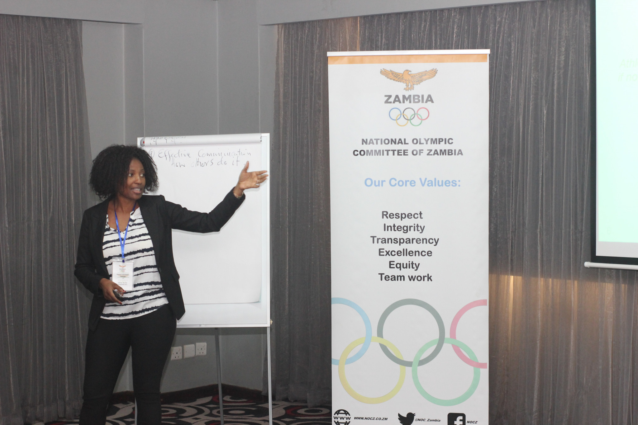 National Olympic Committee of Zambia present general secretaries seminar
