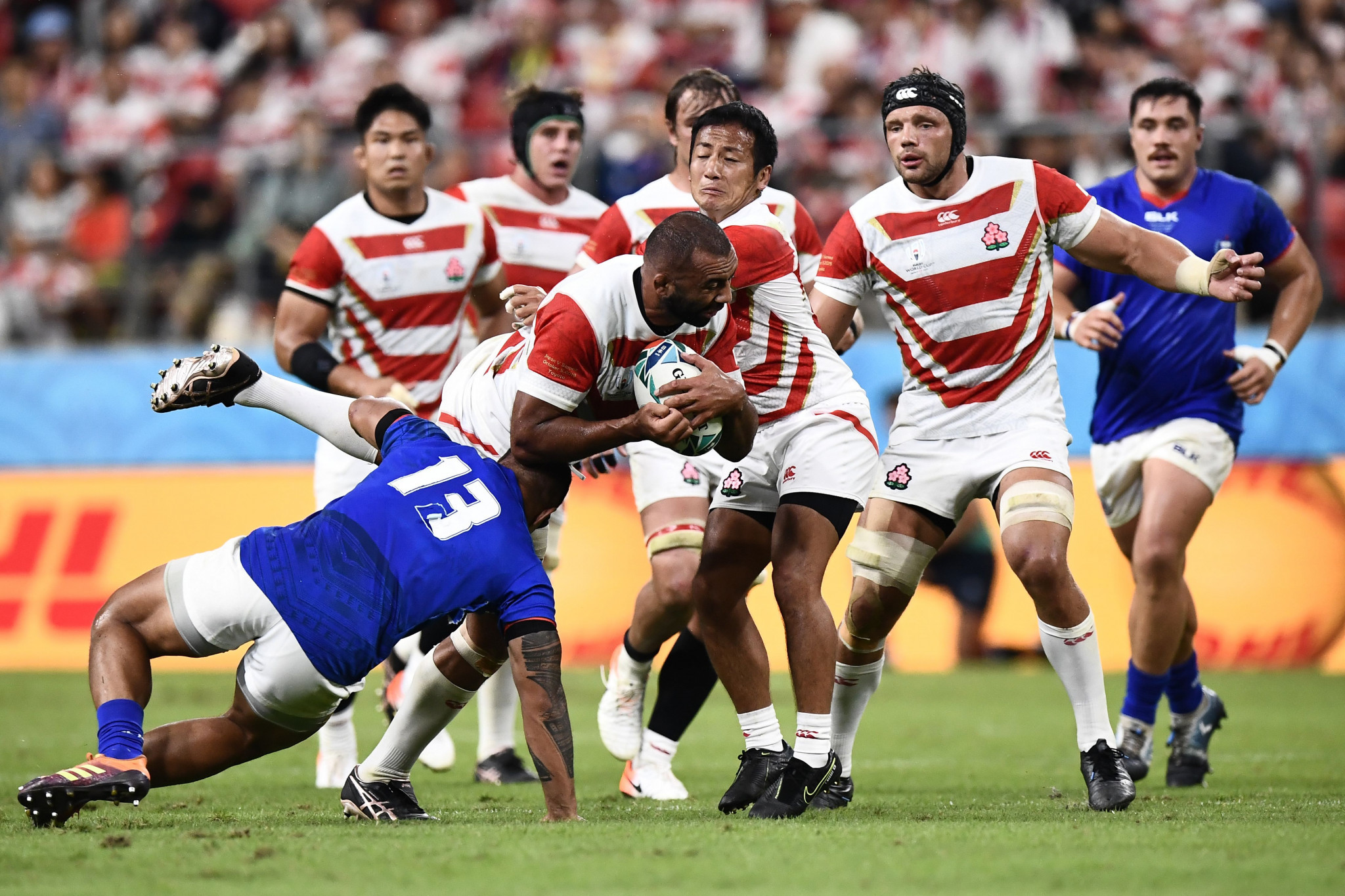 Japan showed plenty of power and passion against Samoa ©Getty Images